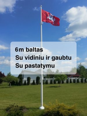 6m baltas, su vidiniu ir gaubtu, su pastatymu