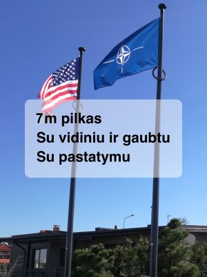 7m pilkas, su vidiniu ir gaubtu, su pastatymu